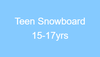 Teen Snowboard 15-17 year olds